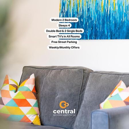 Central Serviced Apartments - 2 Bedroom - Free Street Parking - Fast Wifi - Smart Tvs In All Rooms - Ground Level - Family Neighbourhood - 3 X Double Beds - Heating 24-7 - Trade Stays - Weekly & Monthly Offers Νταντί Εξωτερικό φωτογραφία